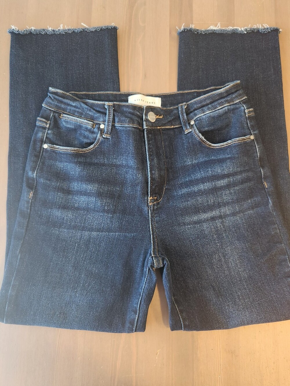 Risen Dark Indigo Women's High-Rise Straight Jeans